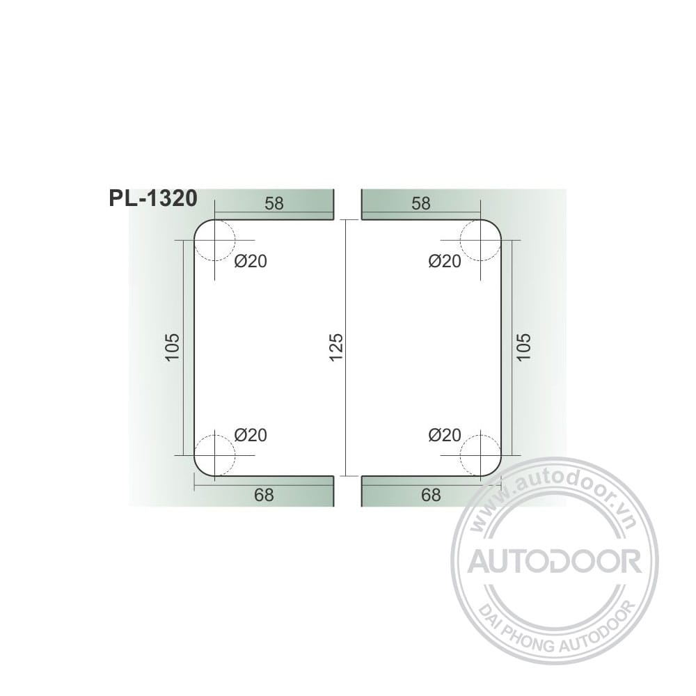 Khóa cửa kính PL-1320 - Ảnh 3