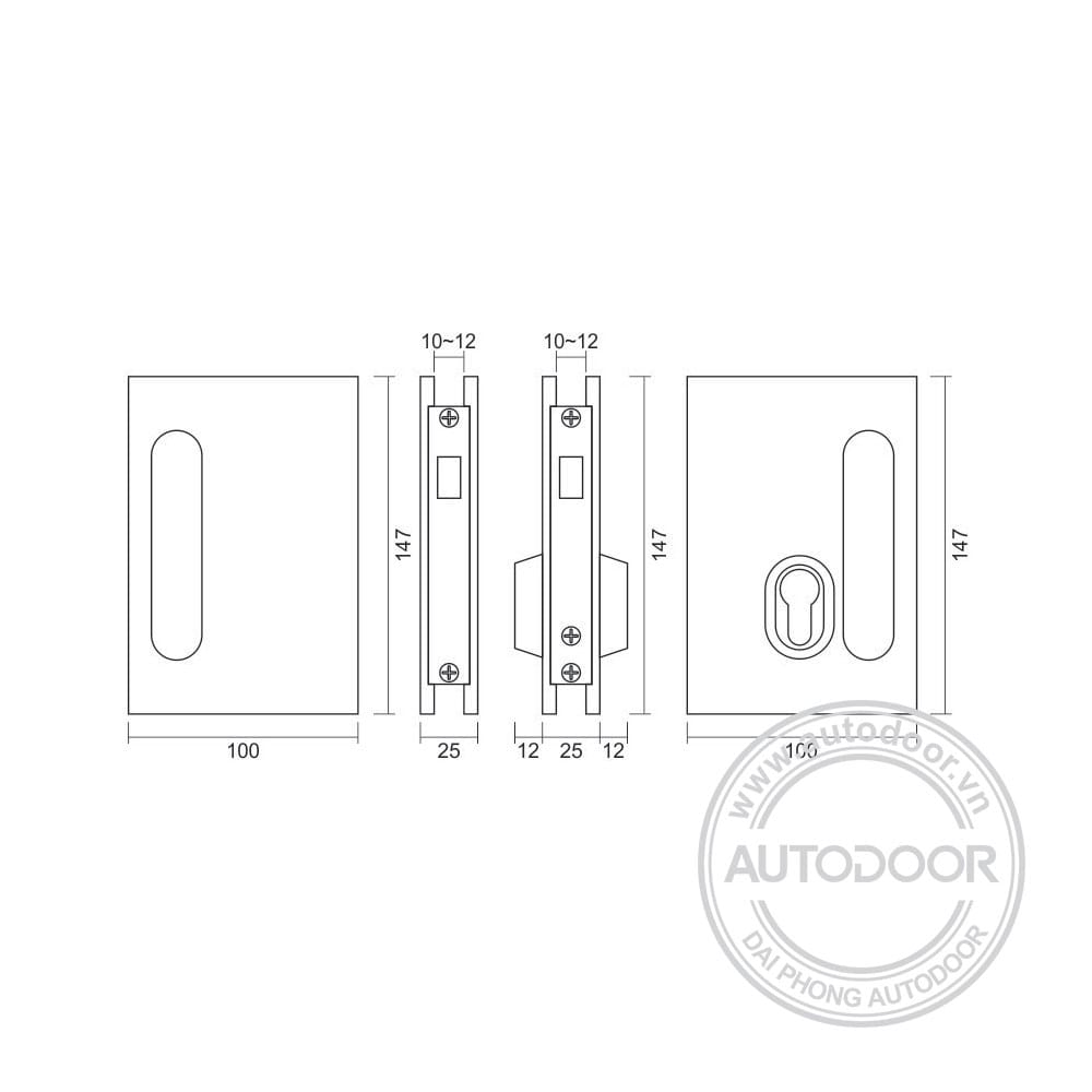 Khóa cửa kính PL-1320 - Ảnh 2