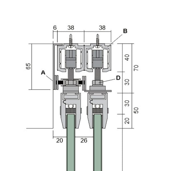Cửa trượt lùa xếp lớp SLT-002 - Ảnh 3