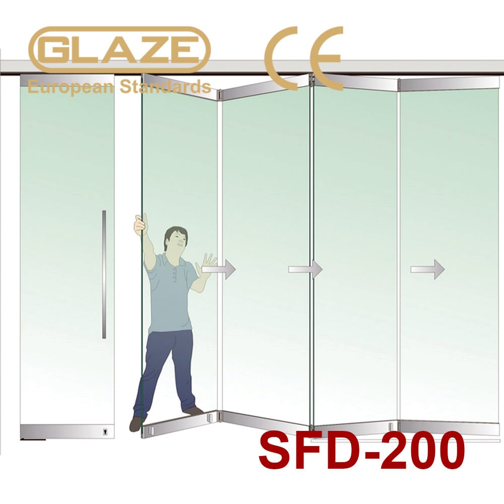 Cửa kính trượt xếp gấp SFD-200 - Ảnh 2