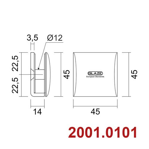 Kẹp kính tường 0° 2001 - Ảnh 2