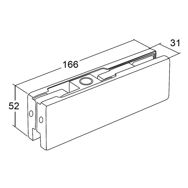 Kẹp kính trên cửa bản lề sàn loại S - Ảnh 2