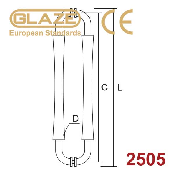 Tay nắm cửa kính 2505 - Ảnh 2